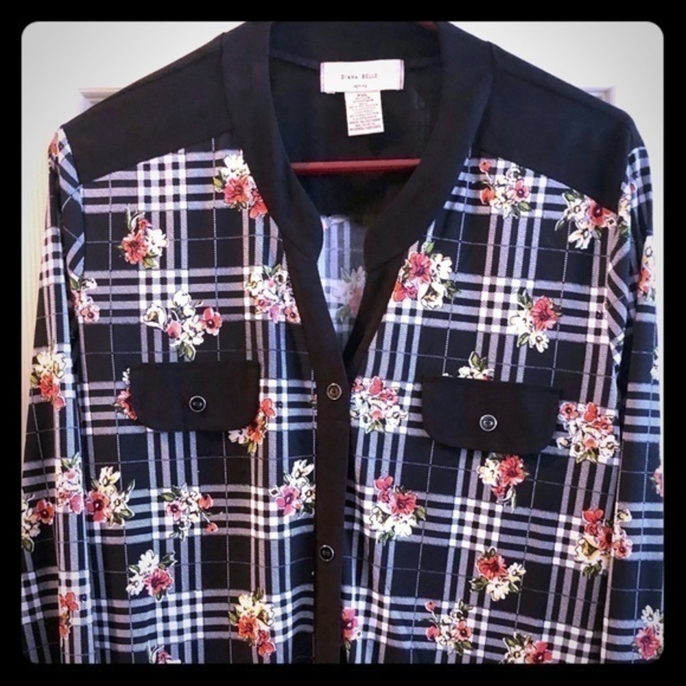 Diana Belle Plaid and Floral Top